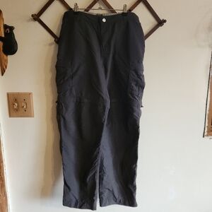 REI Dark Gray Cargo Pants Shorts Zippered Convertable 12 Large Petite